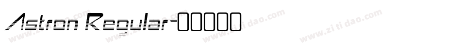 Astron Regular字体转换